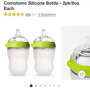 NWT Como Tomo Bottles - 2 pack, 8oz